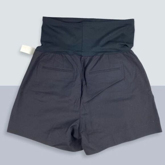 Gap Maternity Full Panel Black Tailored Shorts with pockets size 16 - Picture 2 of 6